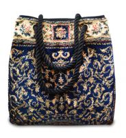 Vintage-Style CARPET BAG navy