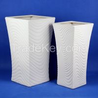 Large ceramic flowerpot square series