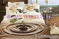 3D bedding set, 100%cotton reactive printed bedding  set /bedsheet set