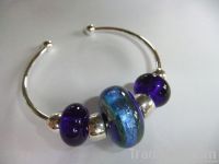 Silver Plated Bangle And Spacers With