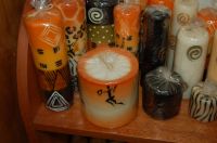 African Candles and Candle holders