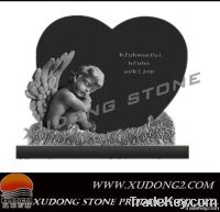 angle with heart headstone