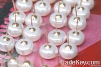 14K gold pearl earring stud