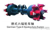 German type spoke wheel trailer rear axles