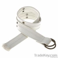 white mens fabric canvas webbing belt