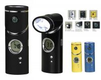 LED Torch Clock With Compass