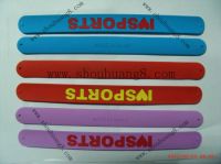 hot silicone slap bracelet with epoxy logo