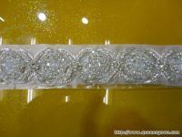 NEW ARRIVAL Crystal Rhinestone Applique Beaded Trim for Wedding Bridal Sash, Headband and Shoe/Wholesale Bulk From China
