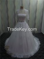 With a little jacket draped bridal wedding dress wedding gown, tailored factory outlets