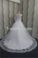 Handmade beading bride wedding dress