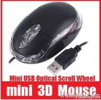 Mini USB Optical Scroll Wheel 3D Mice Mouse For PC Laptop