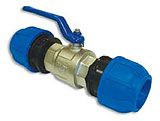 STRAIGHT CONNECTION WITH BALL VALVE