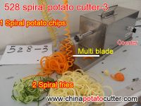 528 (3 in1)spiral potato cutter, tornado fries machine, china potato cut