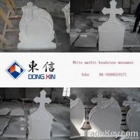 White marble memorial headstone tombstone