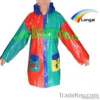 waterproof children pvc raincoat