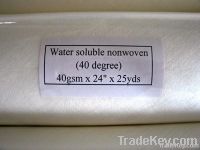 Hydrosoluble nonwoven fabric for embroidery