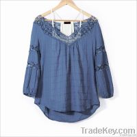 Plus Size Blouse With Lace On Back Part & Women's Fashion Blouse