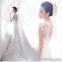 large tail wedding dress