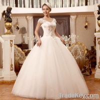 SWEETHEART NECKLINE two shoulder a word should wedding dress