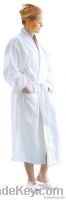 White Cotton Waffle Bathrobe