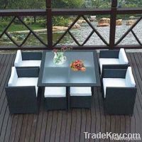 rattan table and chair