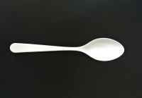 7&quot; PLAware Soupoon, biodegradable, eco-friendly, disposable, sustainable cutlery manufactured by Suzhou industrial park US Biopolymers Corp (Chinese name DELIAN)