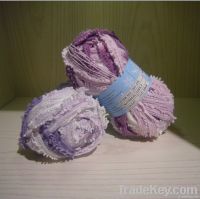 polyester fancy mesh knitting yarn with pigtail
