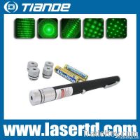 200mw 532nm green laser pointer with 5 changeable heads TD-GP-17