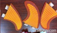 Top quality fiberglass honeycomb surfboard fins