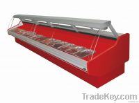 Refrigerator Freezer Display Heated Food and Meat Serve Over Showcase