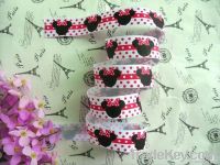 22mm Minnie dots Grosgrain Ribbon 100yards