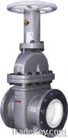 Ceramic wedge dregs-delivering gate valve