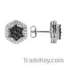 2011 hot sale charming 925 stetling silver earring with CZ