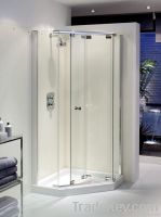 Yiju Egine Bi-Fold Pentagon Shower Enclosure Shower Room