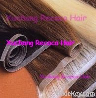 Human Hair Skin Weft