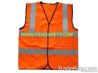 High visibility traffic reflective safety vest roadway