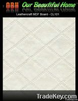 Artificial leather faced mdf board