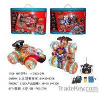 Light music programming deformation robot-stunt car