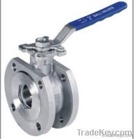 High mounting pad wafer ball valve