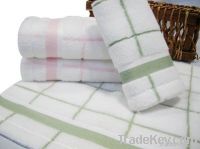 bamboo fiber check square towel