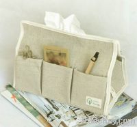 Collapsible Natural cotton napkin box/tissue box/tabel set/office set