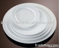 white round porcelain plates