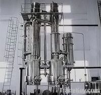 Double-effect falling film evaporator