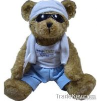 Teddy Bear with cloth and glasses