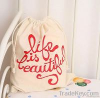 Drawstring shoes/books Cotton Bag