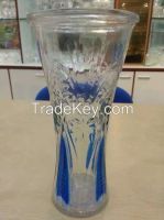 glass vase with blue color/colored glass vase