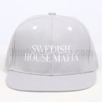 Flat brim snapback hat