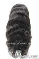 Hot sale! Indian remy human hair full lace wig, 22''/body wave/2#
