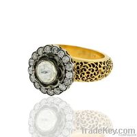 14k Gold, Diamond Jewelry Ring, Rose cut diamond