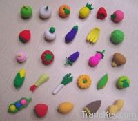 vegetable and fruit shape eraser